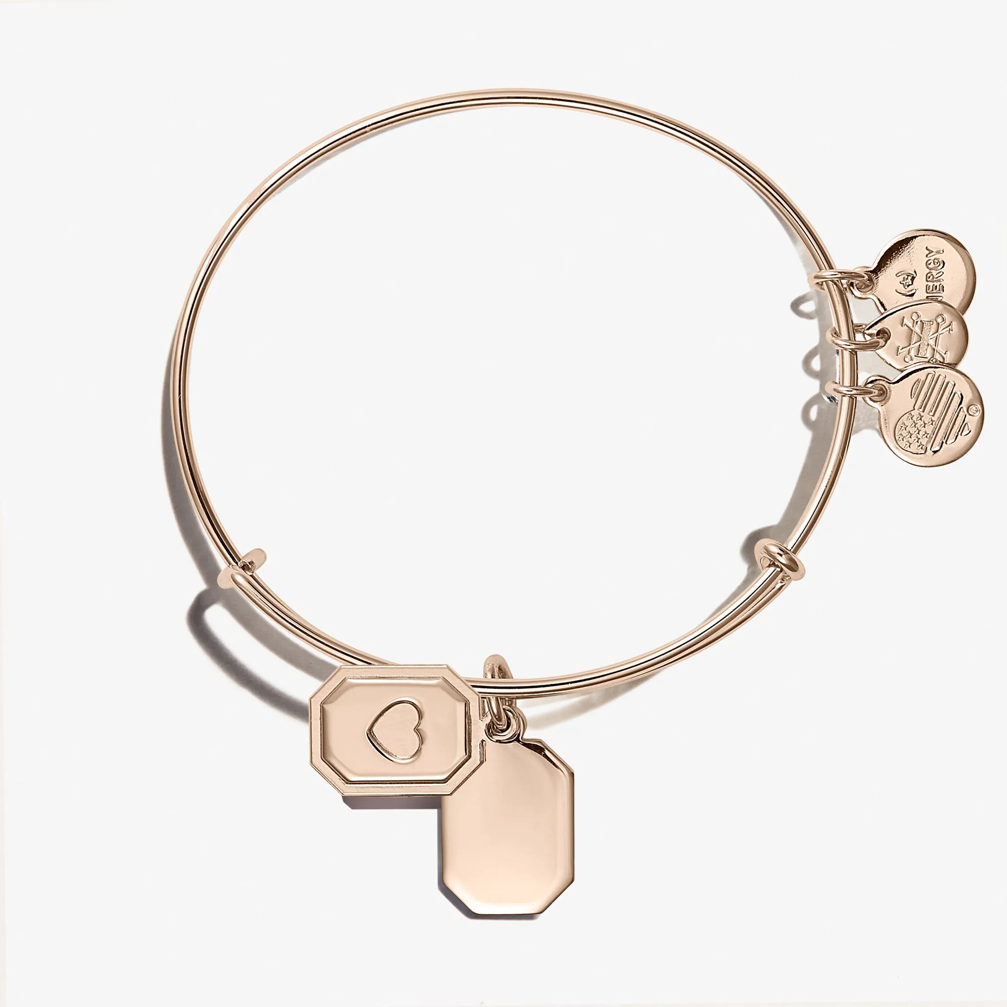 Heart Slider Charm Bangle