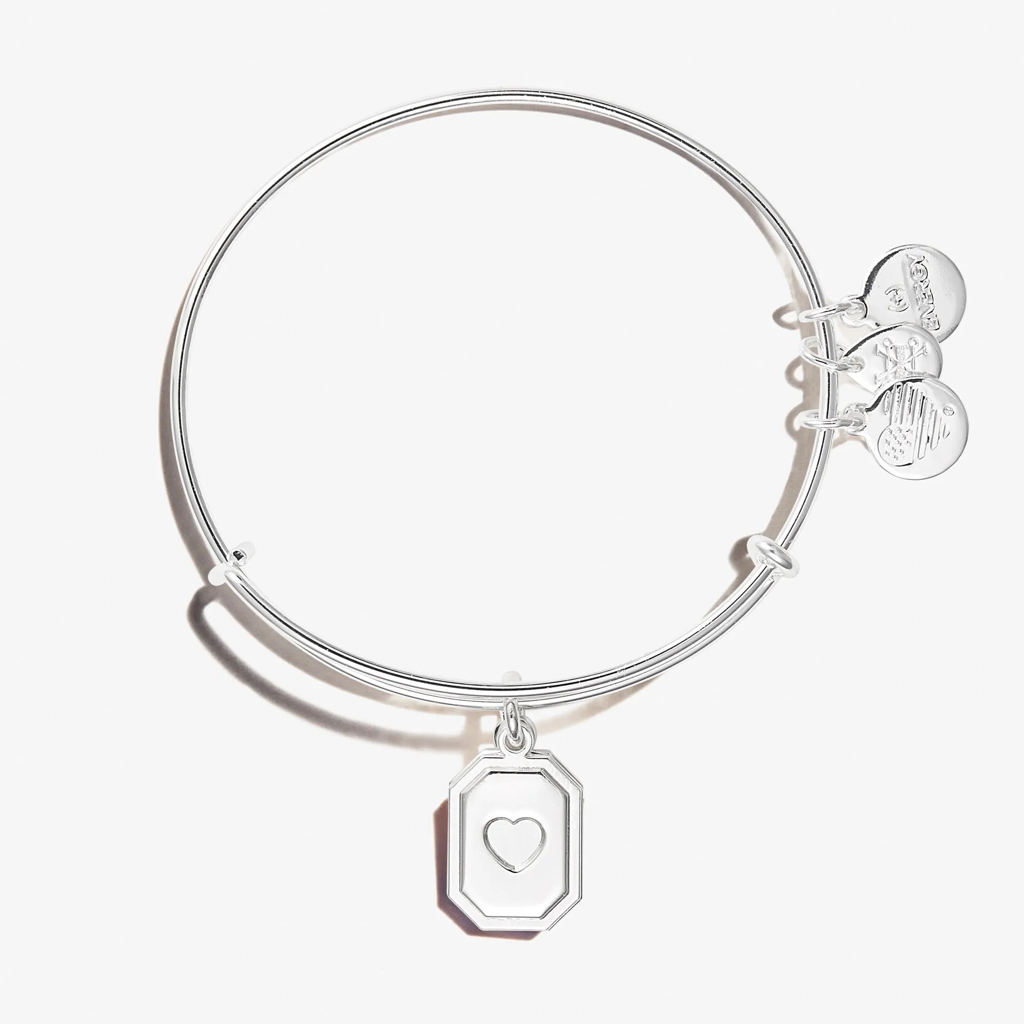 Heart Slider Charm Bangle