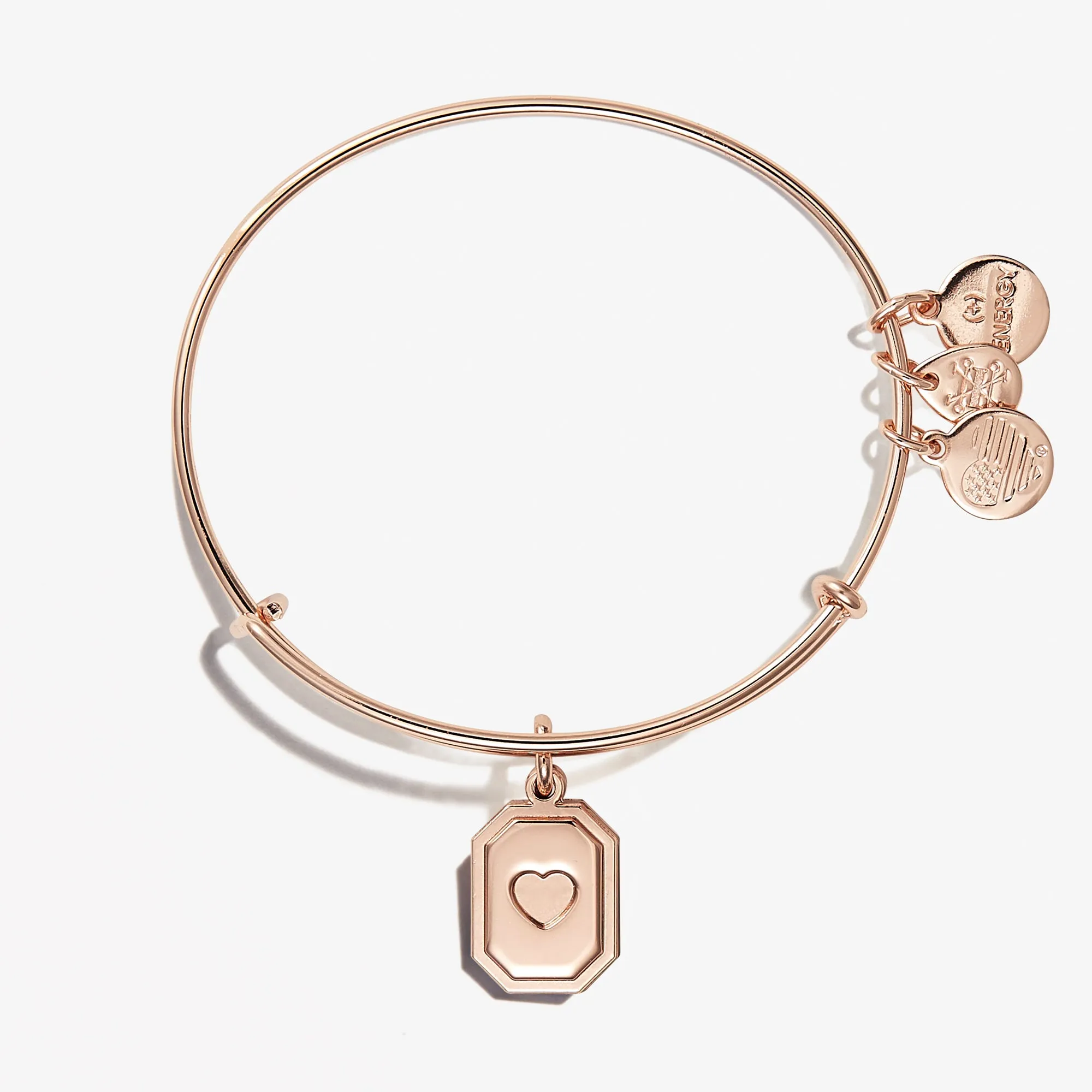 Heart Slider Charm Bangle