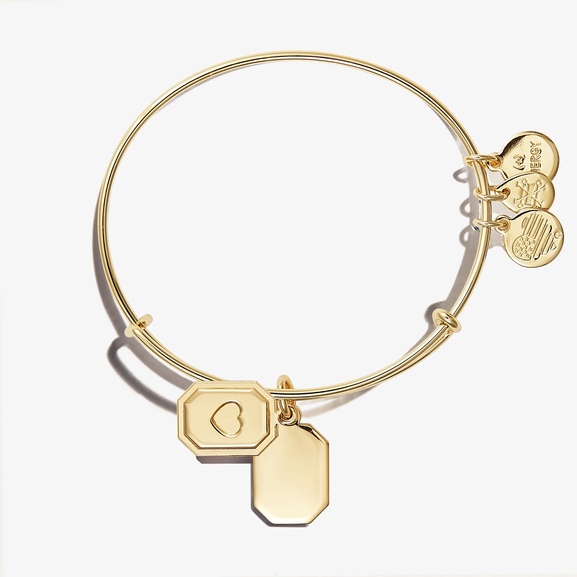 Heart Slider Charm Bangle