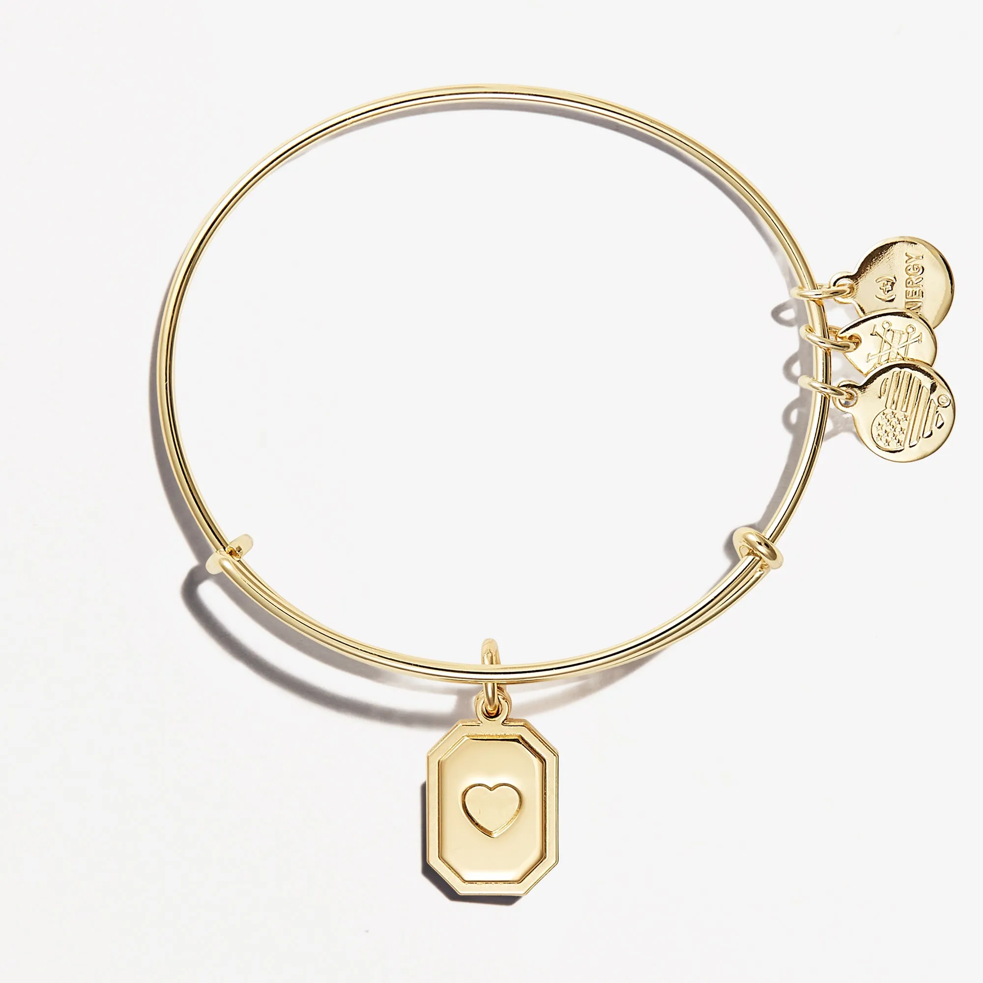 Heart Slider Charm Bangle