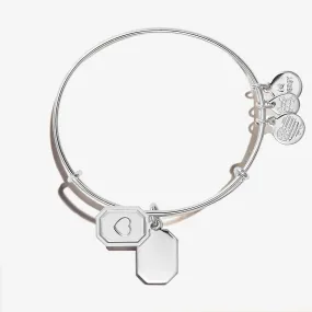 Heart Slider Charm Bangle