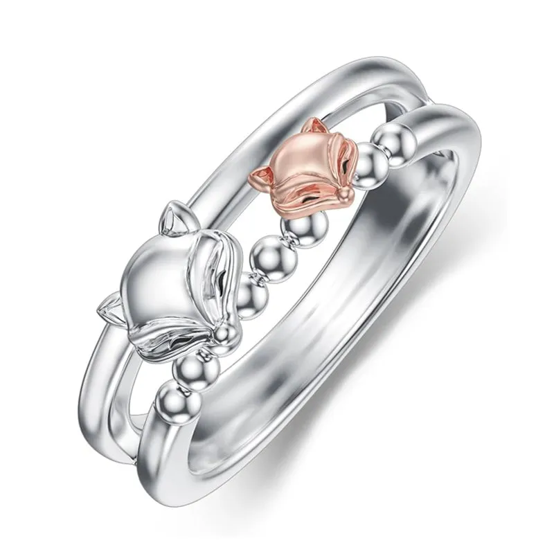 Highland Cow Ring 925 Sterling Silver Rings Otter RIng Fox RIng Gift For Women Girls Mom