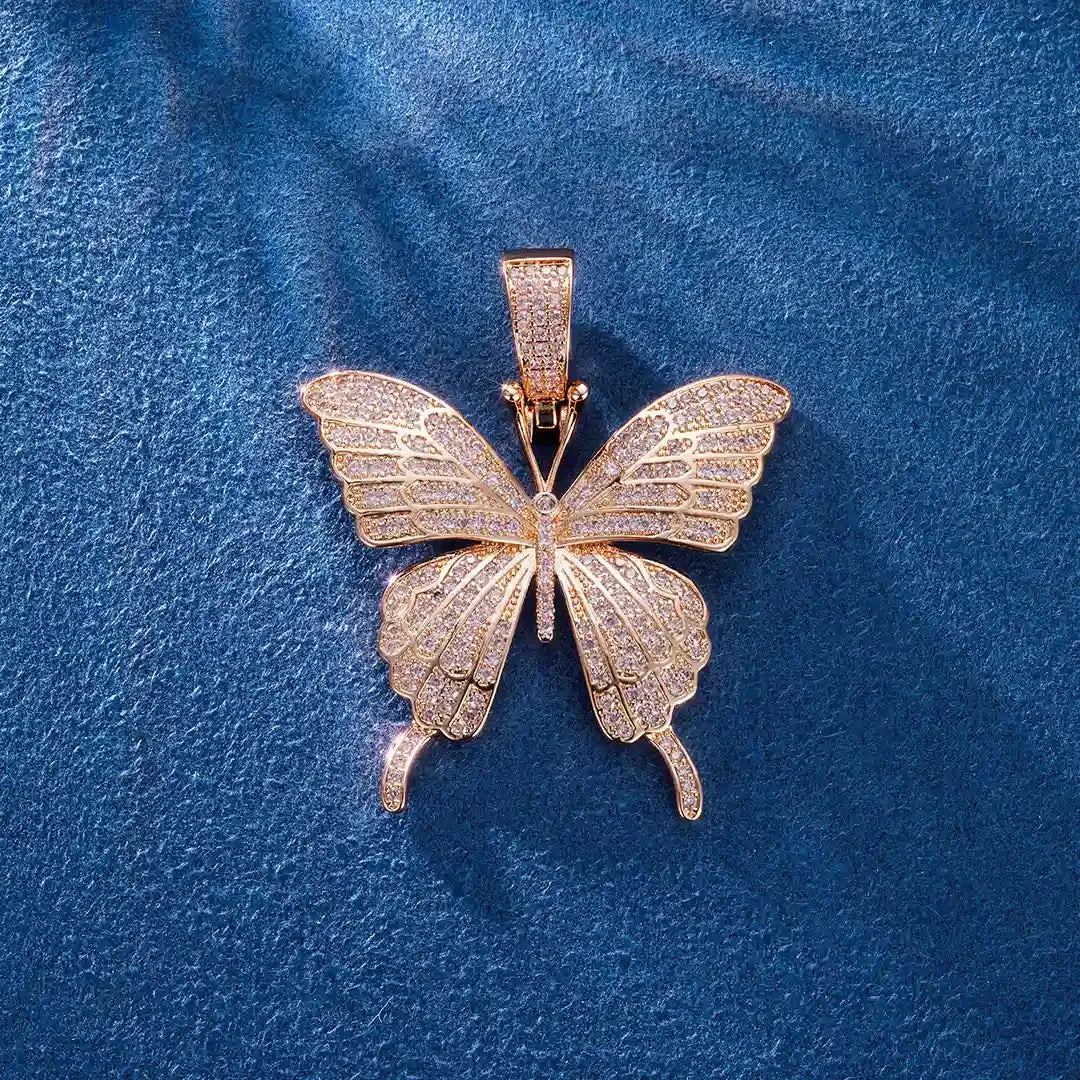 Iced Butterfly Pendant