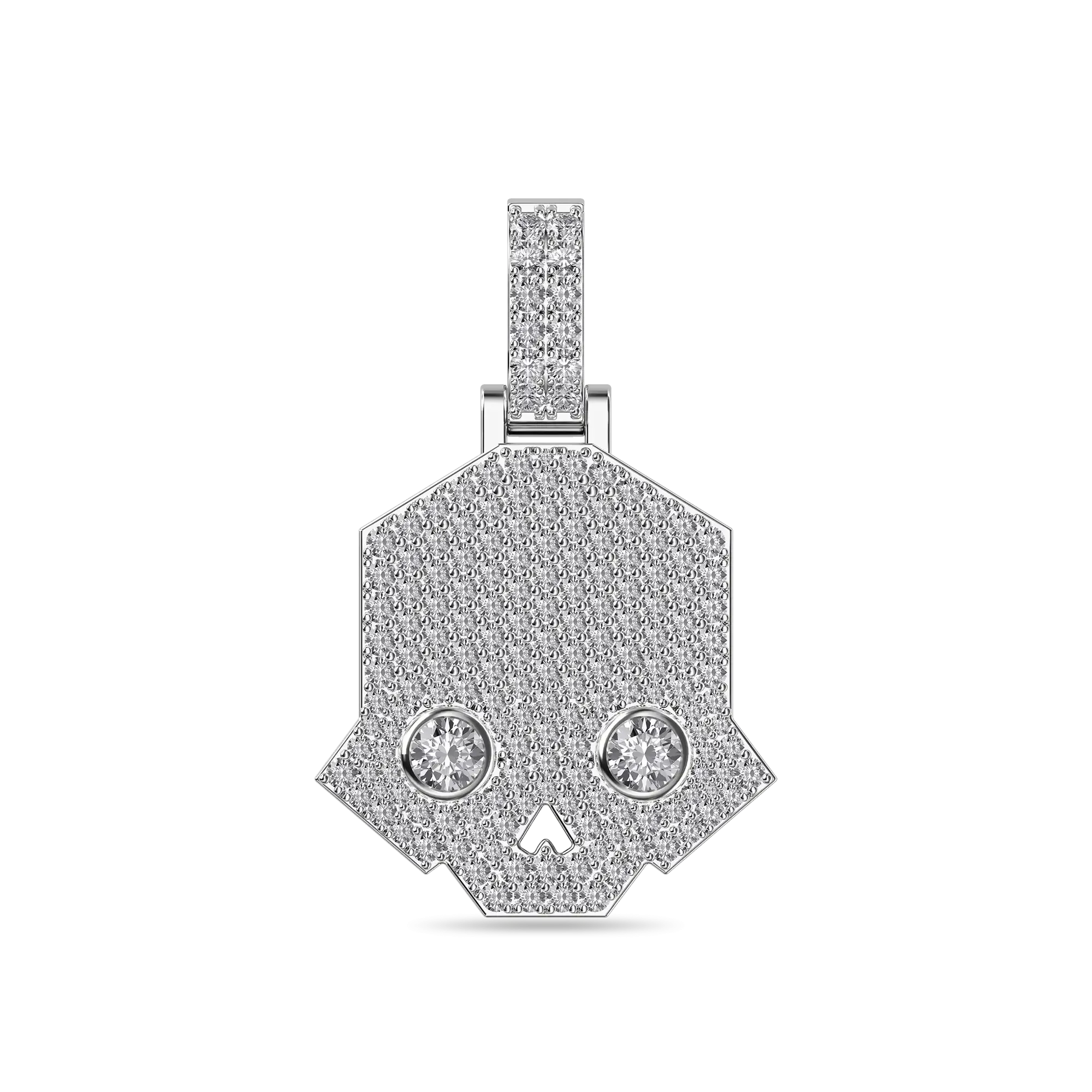 Optimized Title: Chilling Helldivers Skull Pendant with Iced Finish