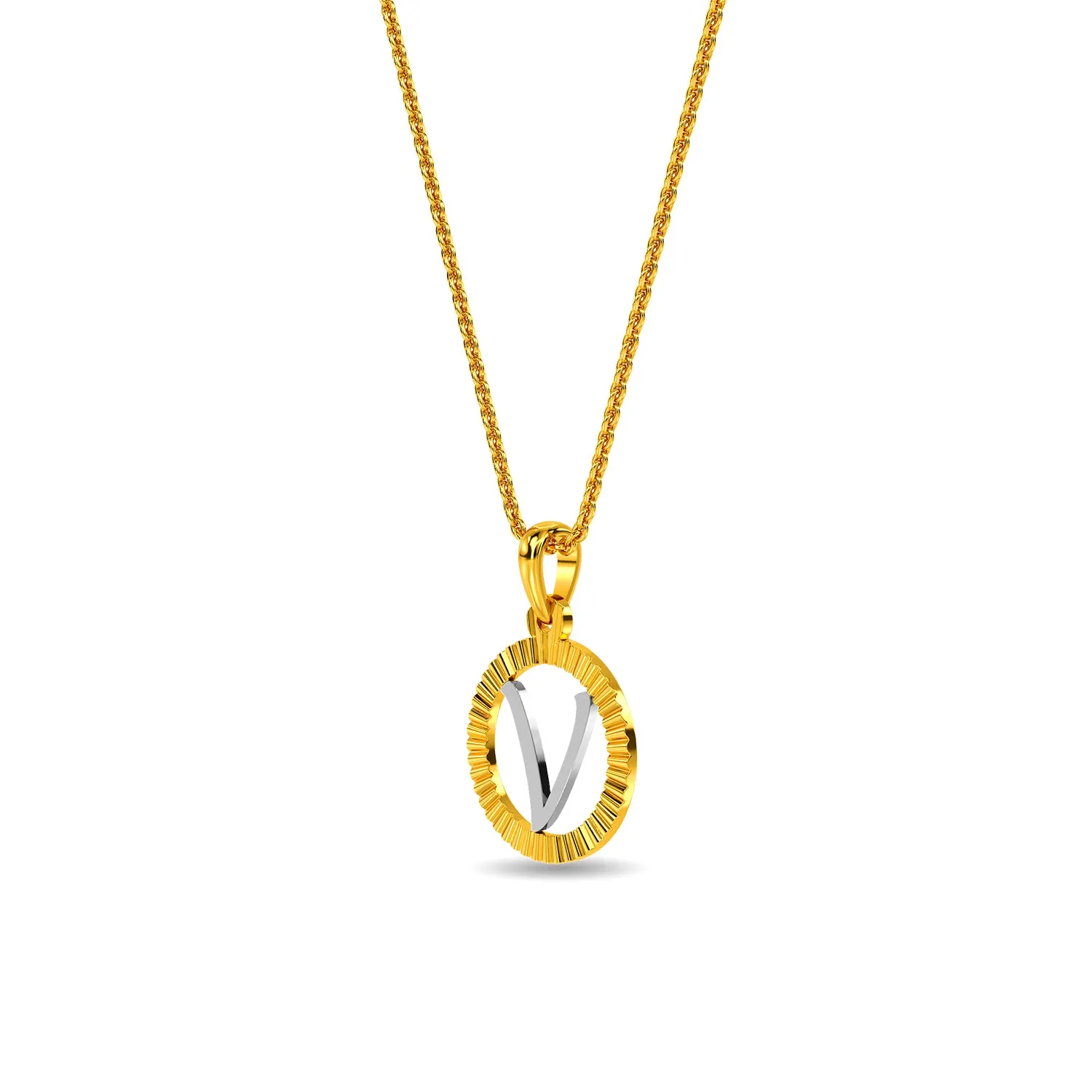 Initial V Pendant