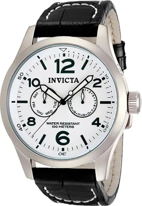 INVICTA Specialty Mens Watch - Stainless Steel - Black Leather Strap