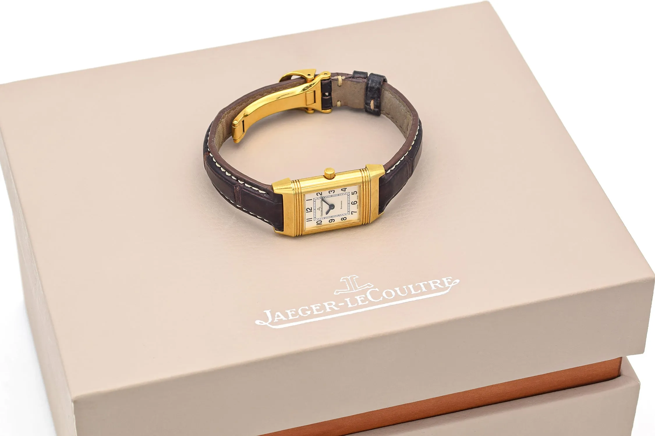 Jaeger LeCoultre Reverso 18K Gold Women's Watch   Box, Paper Ref. 260.1.08