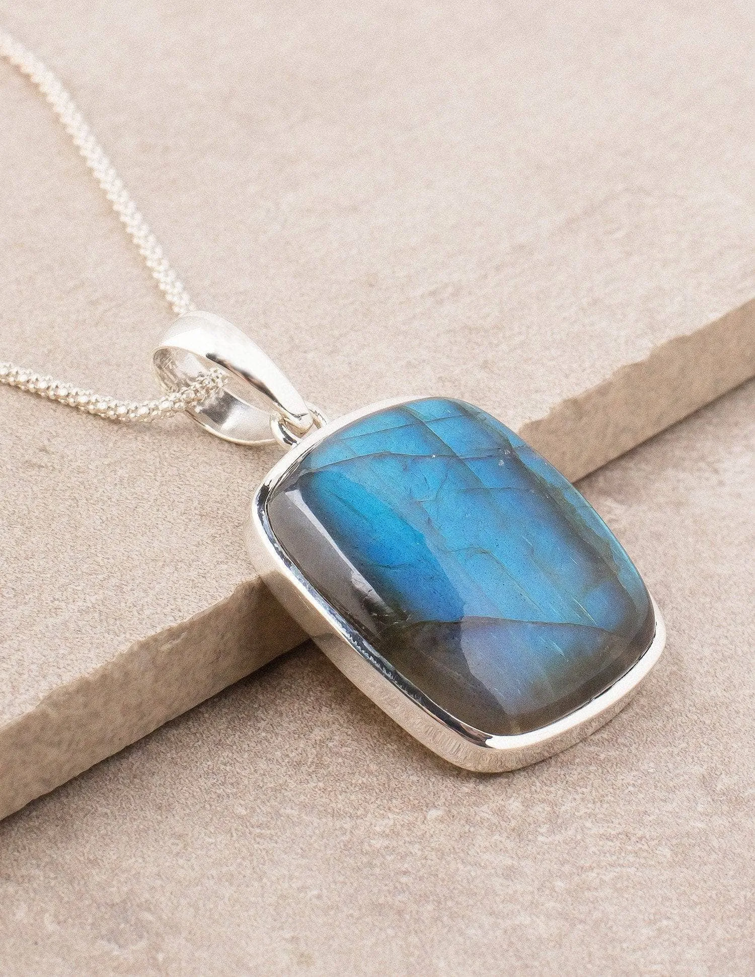 Labradorite Square Pendant