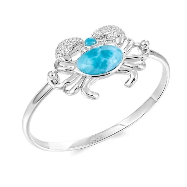 Larimar Blue Crab's Treasure Converta Bangle