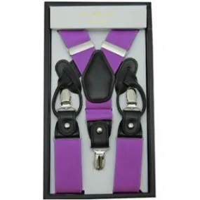 Lavender Convertible Suspender Clip & Button