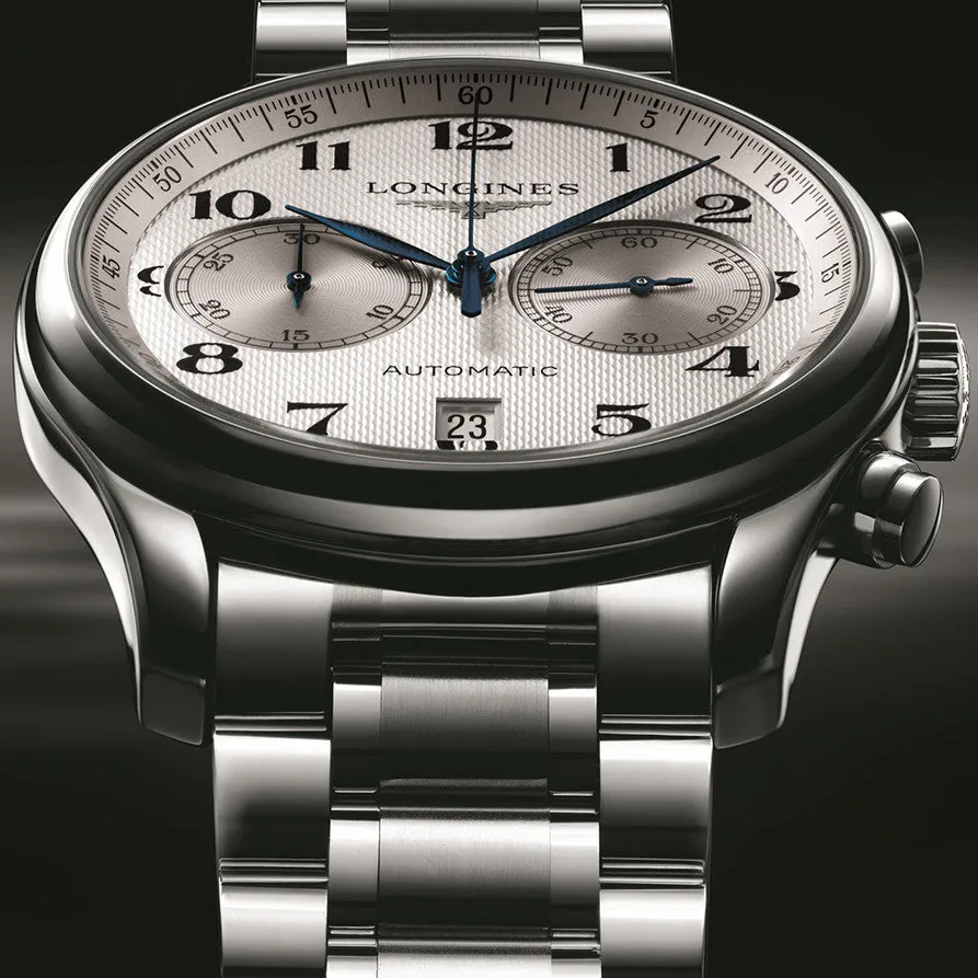 Longines Master 40MM Automatic Chronograph Silver Dial Stainless Steel Watch L26294786