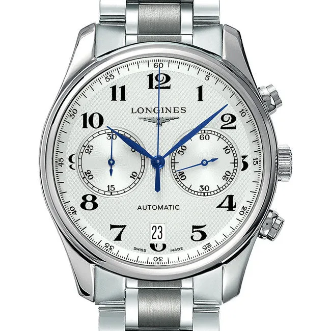 Longines Master 40MM Automatic Chronograph Silver Dial Stainless Steel Watch L26294786