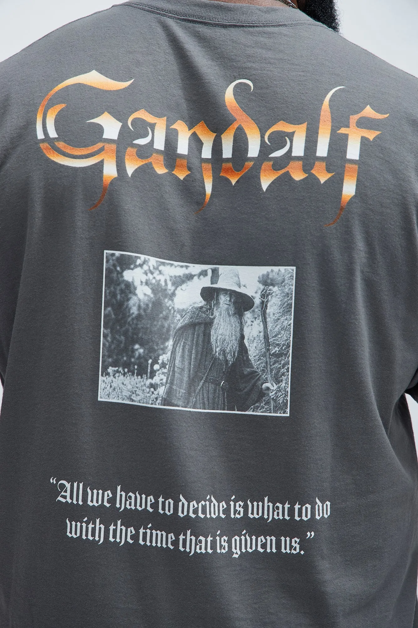 Lord Of The Rings Gandalf Short Sleeve Tee - Charcoal