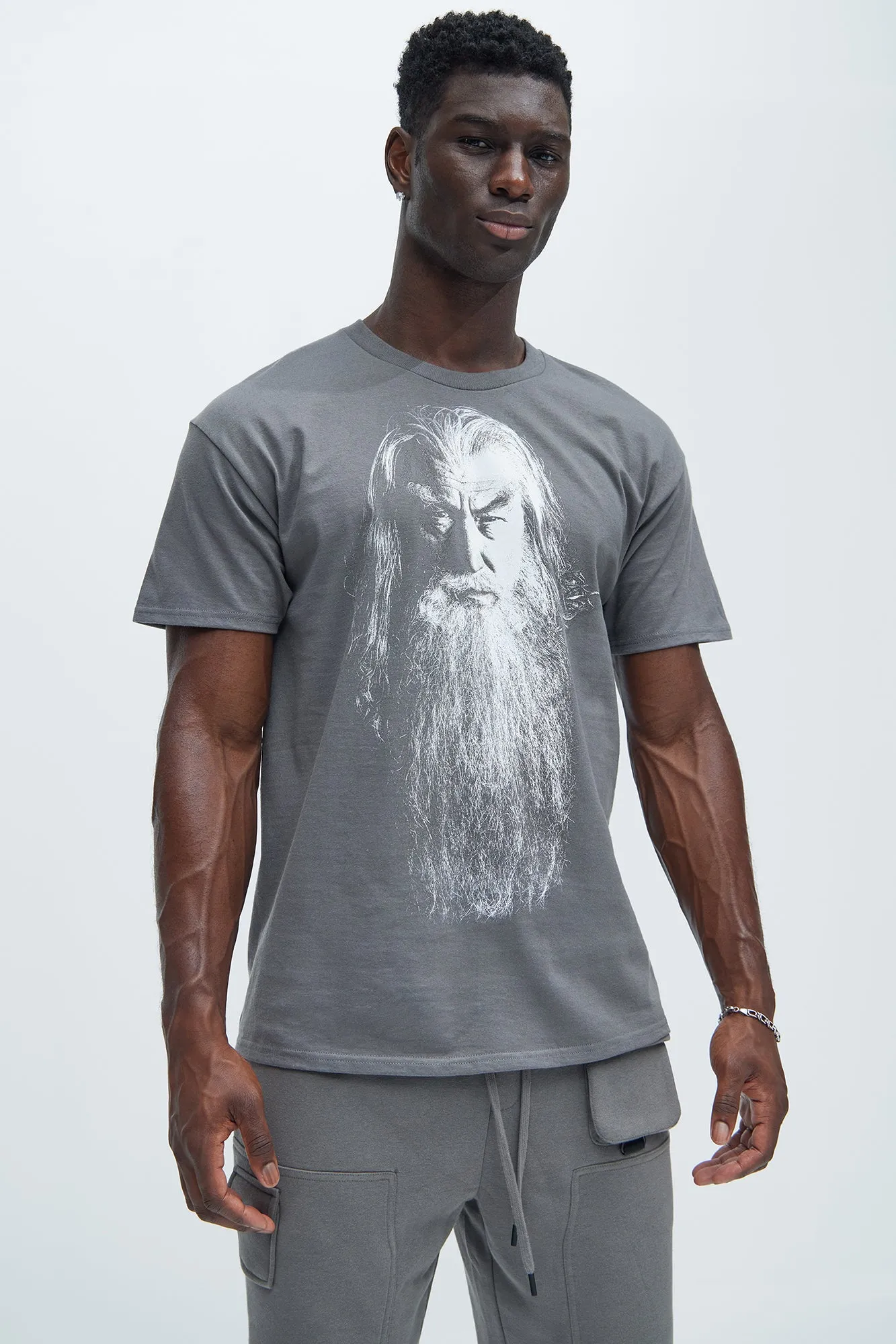 Lord Of The Rings Gandalf Short Sleeve Tee - Charcoal