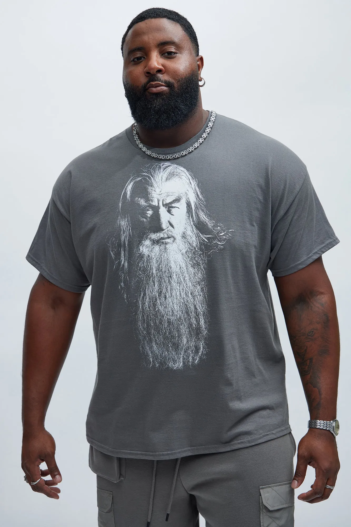 Lord Of The Rings Gandalf Short Sleeve Tee - Charcoal