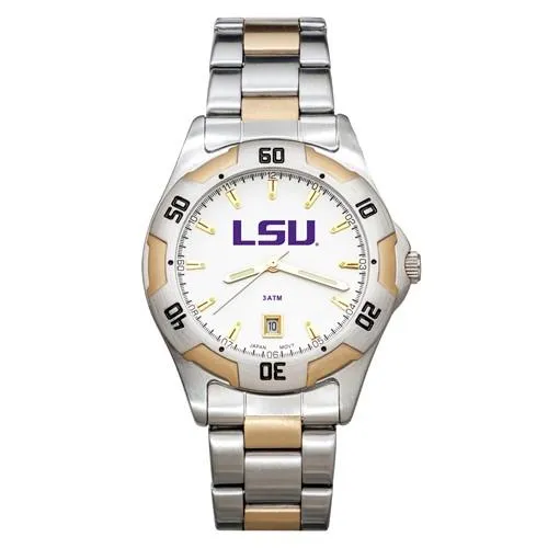 Louisiana State University All-Pro Mens Watch - Gold and Silver Tone - Bracelet