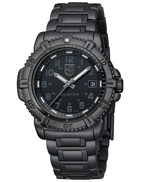 Luminox Blackout 38mm Steel Colormark Ladies Watch - Black IP Case & Bracelet