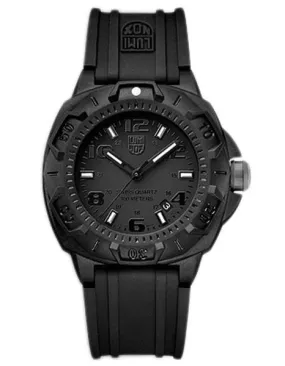 Luminox Mens Sentry Black-Out Watch - Black Dial & Strap - Luminous Hands