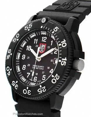 Luminox Men's Series 1 Navy SEAL Dive Watch - Black Face - Rubber Strap