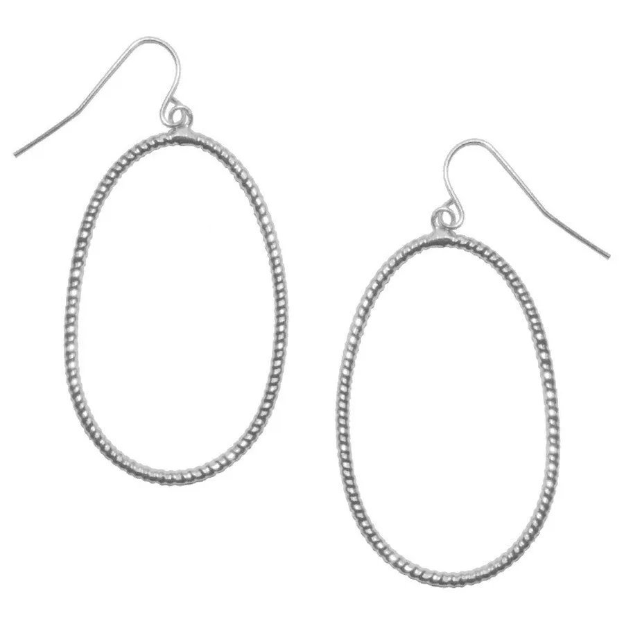 Minimalist circle drop earrings