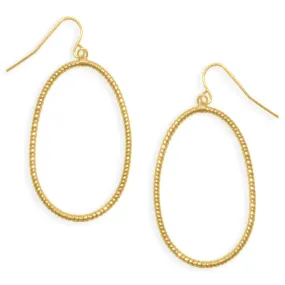 Minimalist circle drop earrings