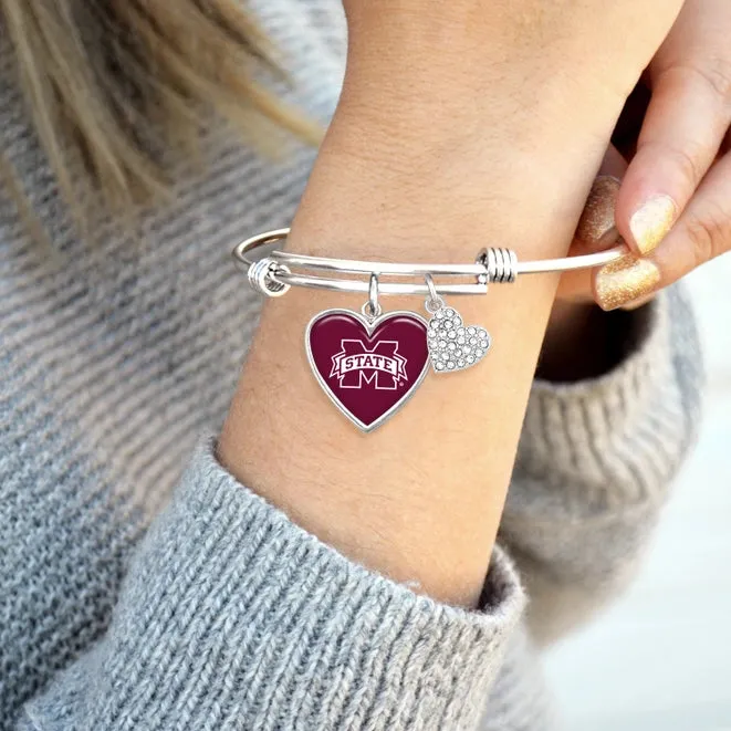 Mississippi State Bulldogs Bangle Charm Bracelet