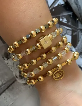 Mixed Gold Beaded Bracelets