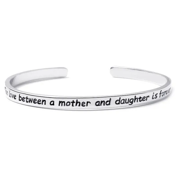 Mother And Daughter Engraved Bangle