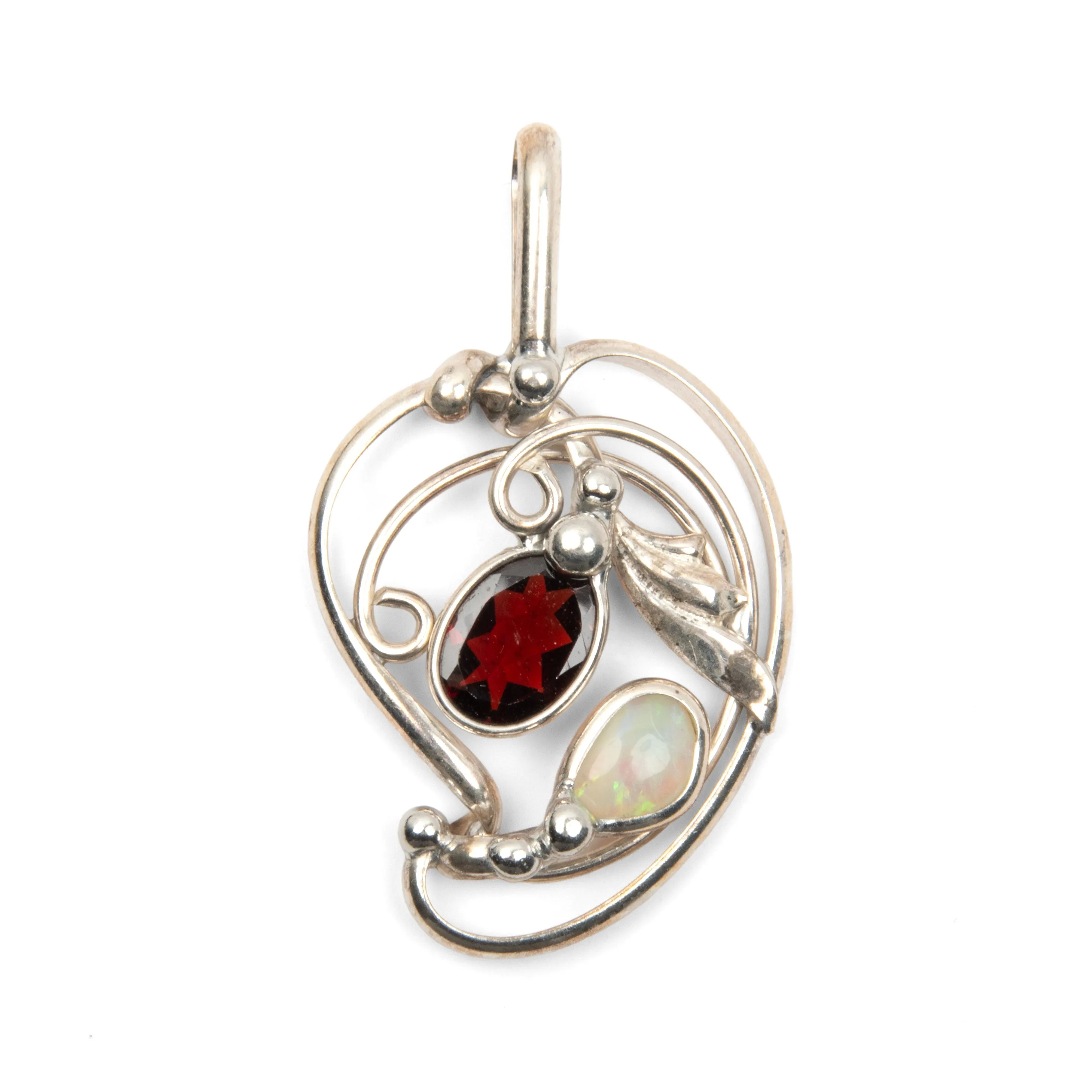 Opal & Garnet- Pendant