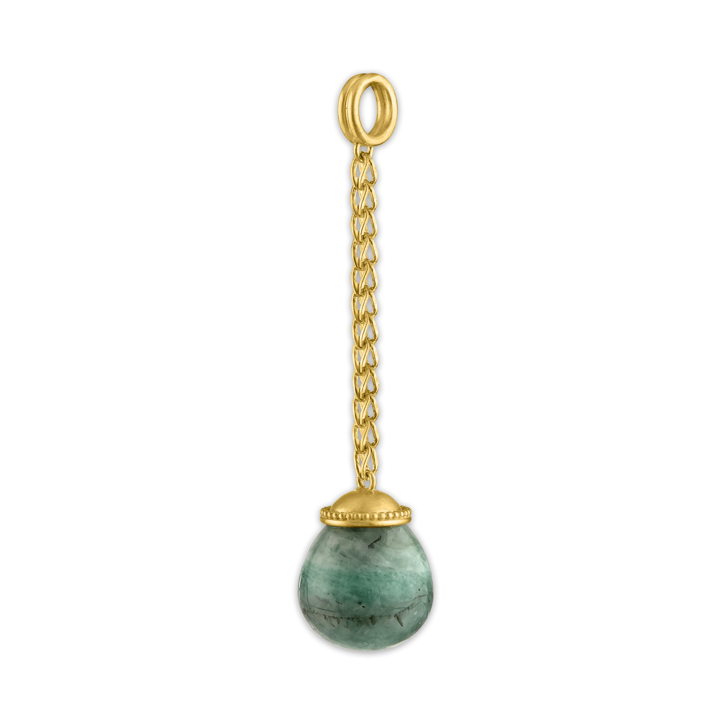 Opaque Emerald Haltere Chain Drop