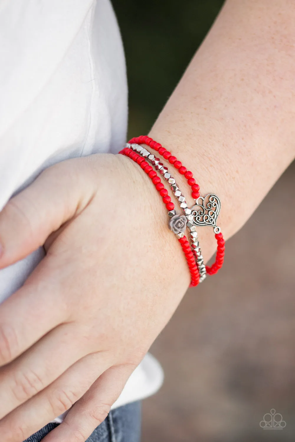 Paparazzi Lovers Loot Red Bracelets