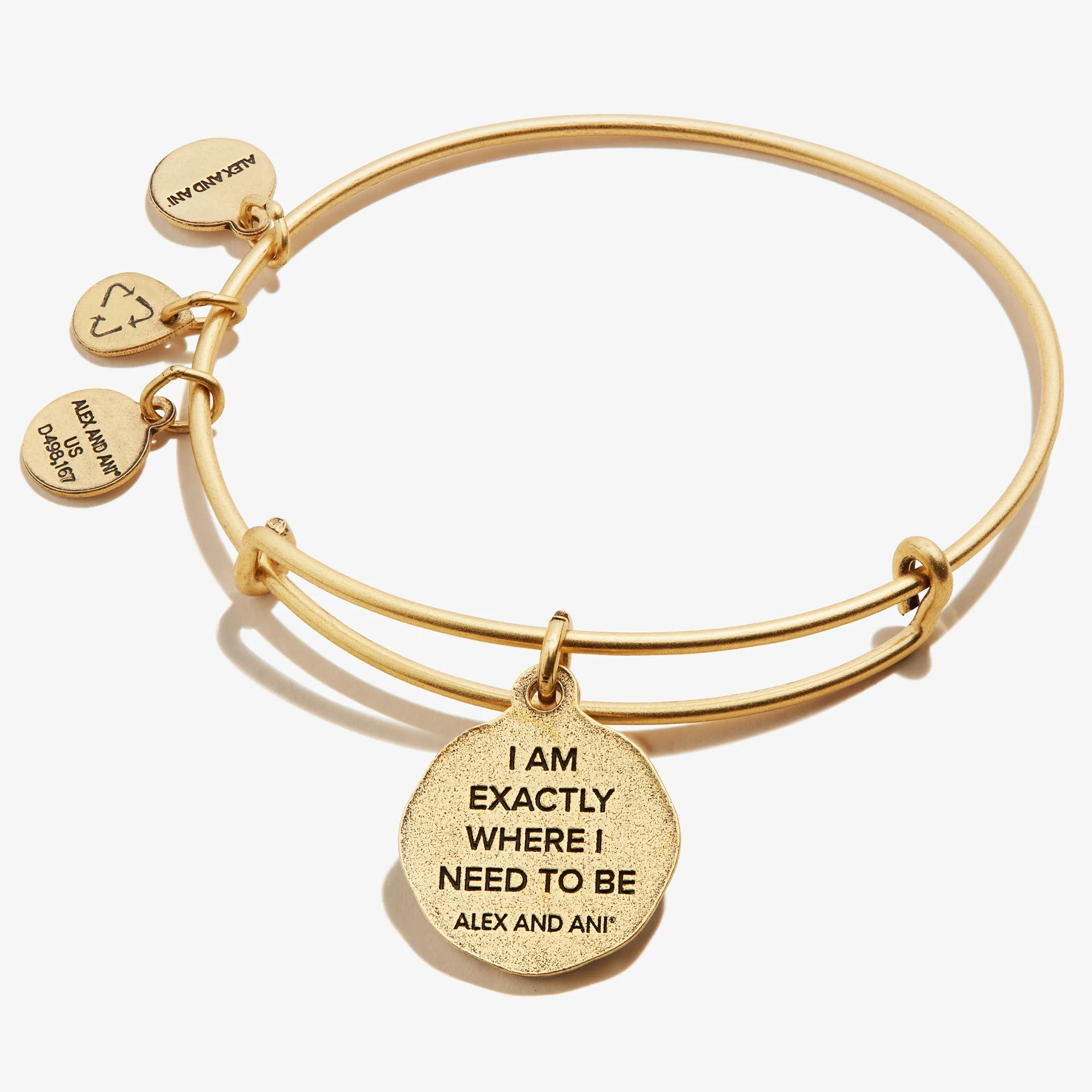 Path of Life Embossed Charm Bangle