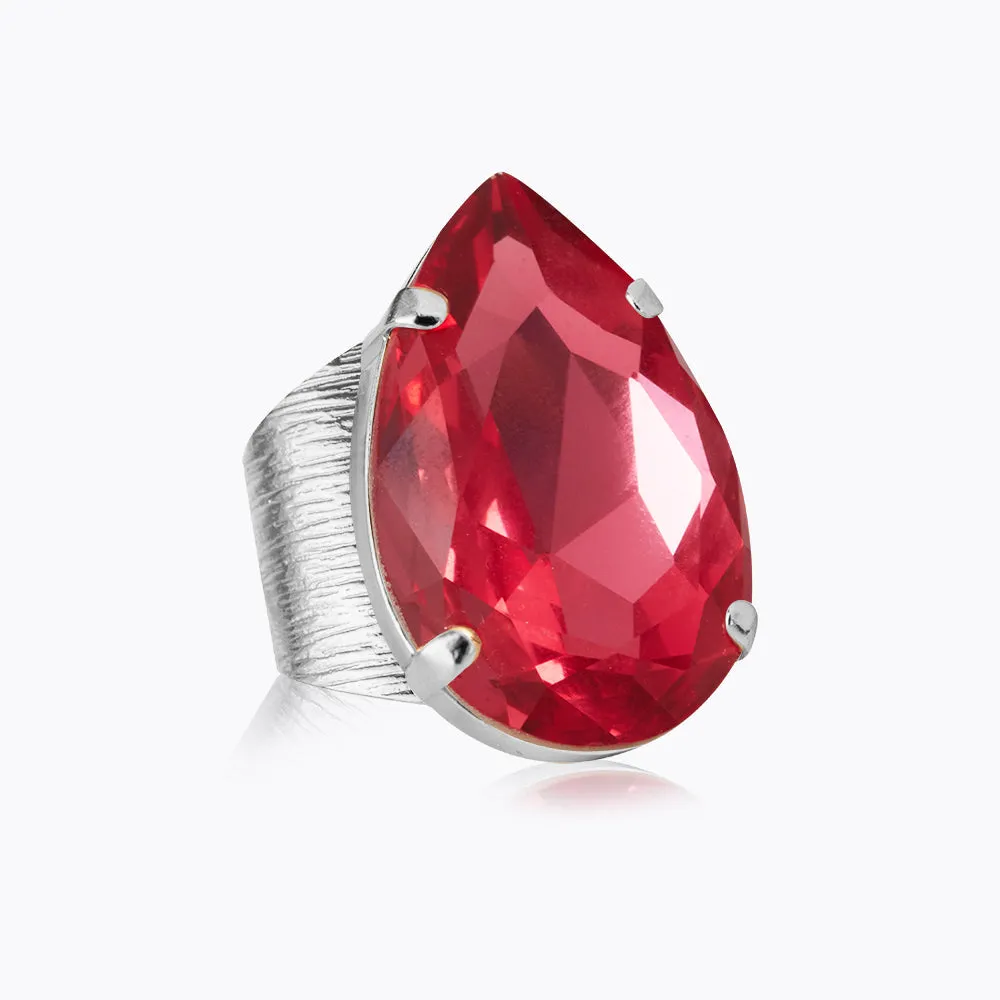 Perfect Drop Ring / Mulberry Red