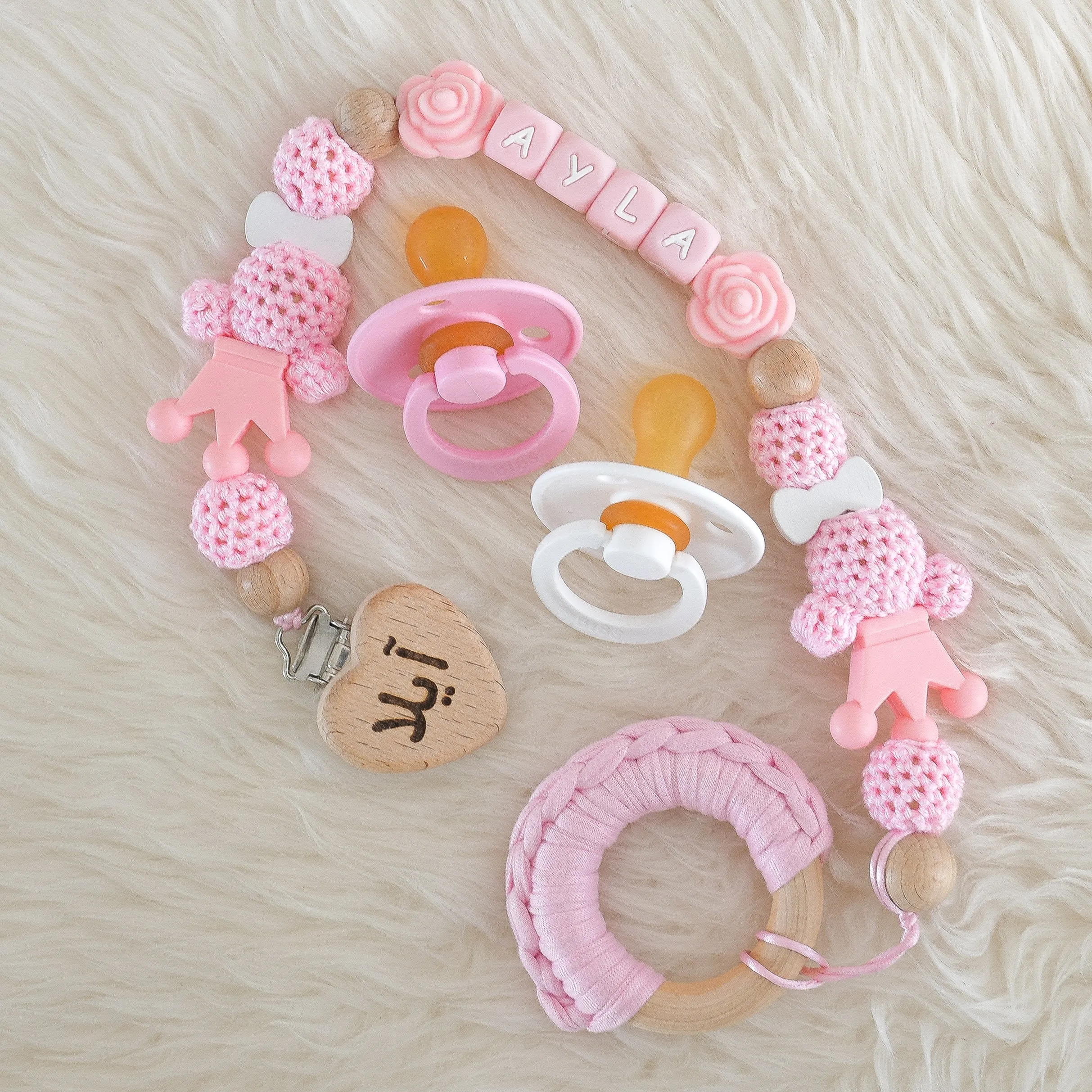 Personalised Pacifier Clip & BIBS Pacifiers