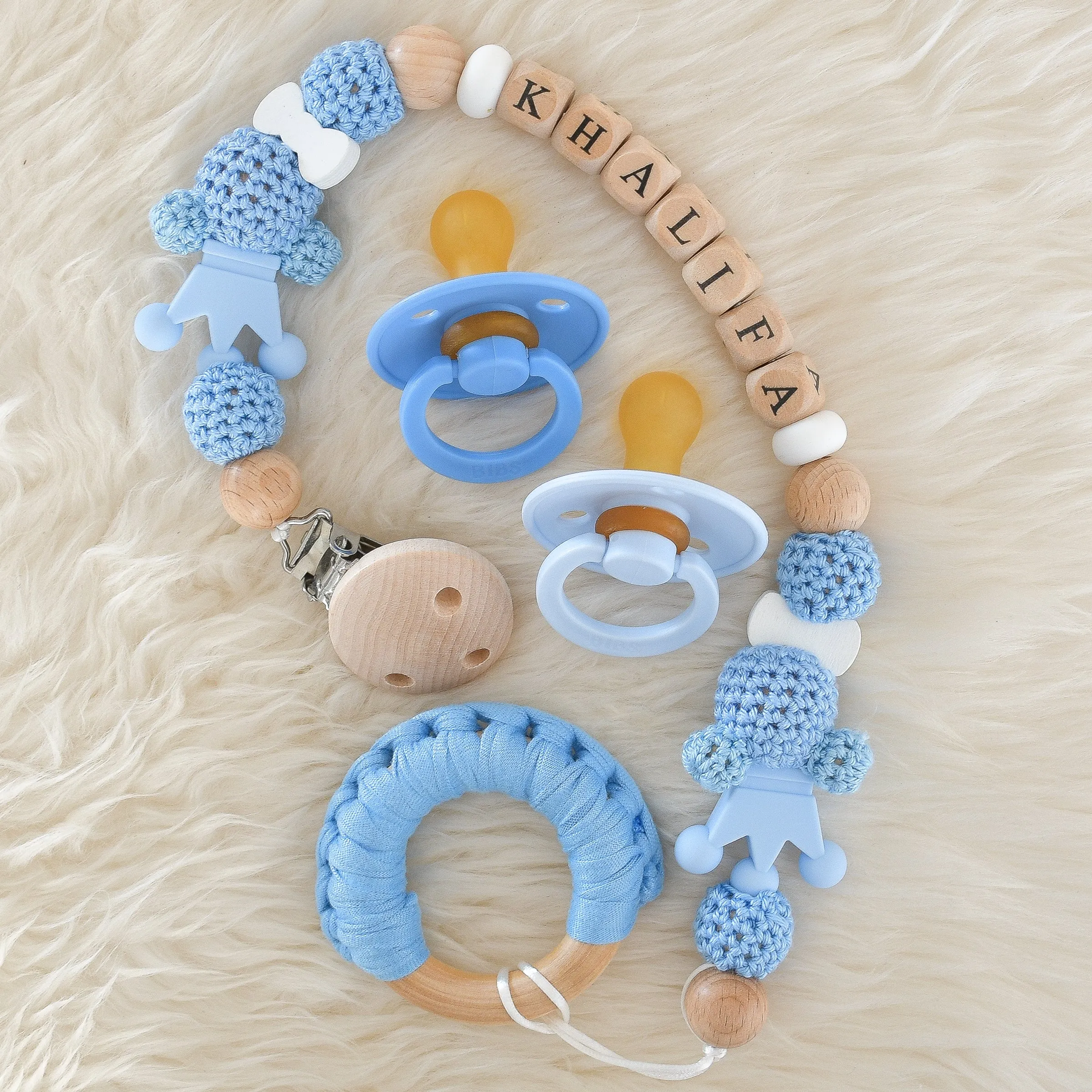 Personalised Pacifier Clip & BIBS Pacifiers