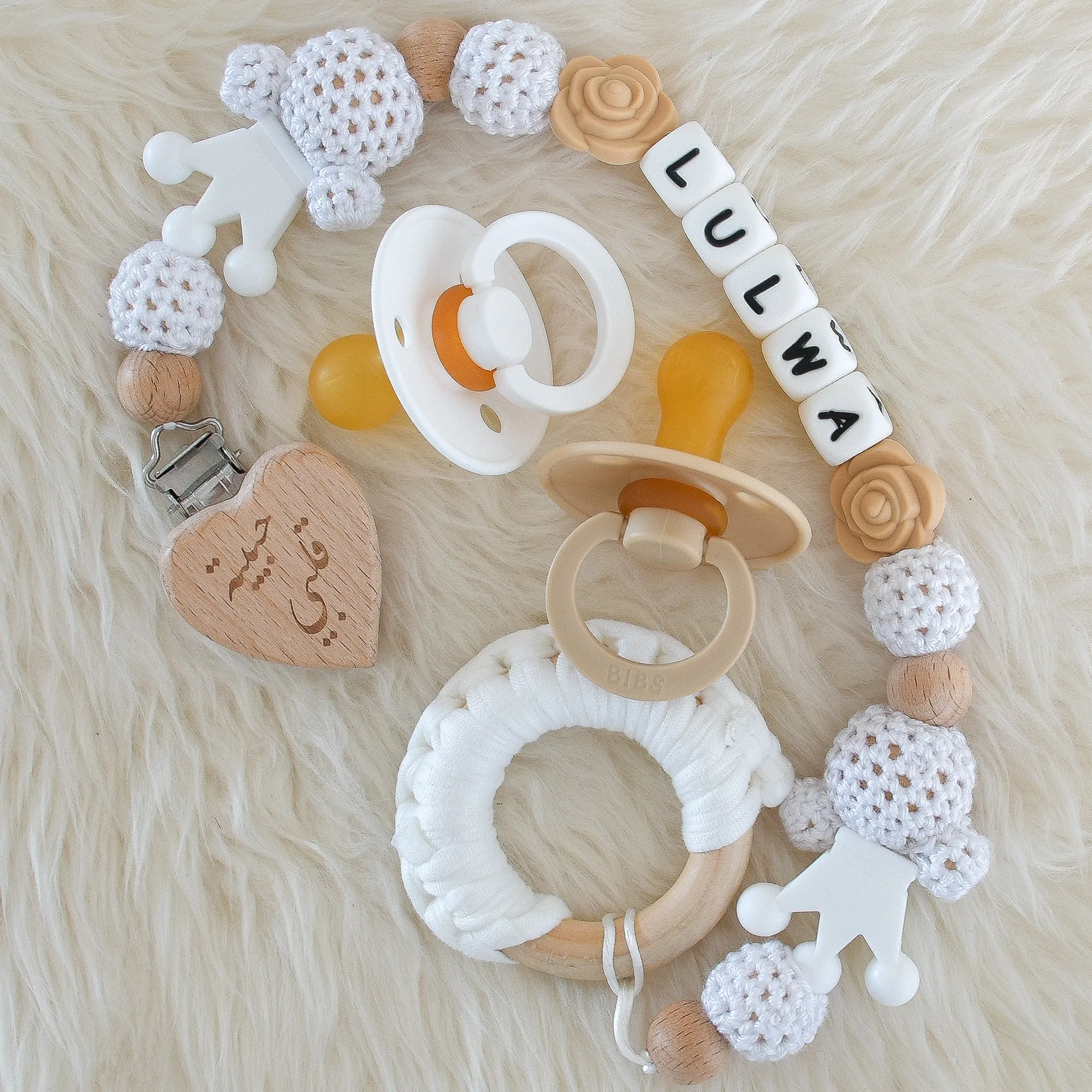 Personalised Pacifier Clip & BIBS Pacifiers