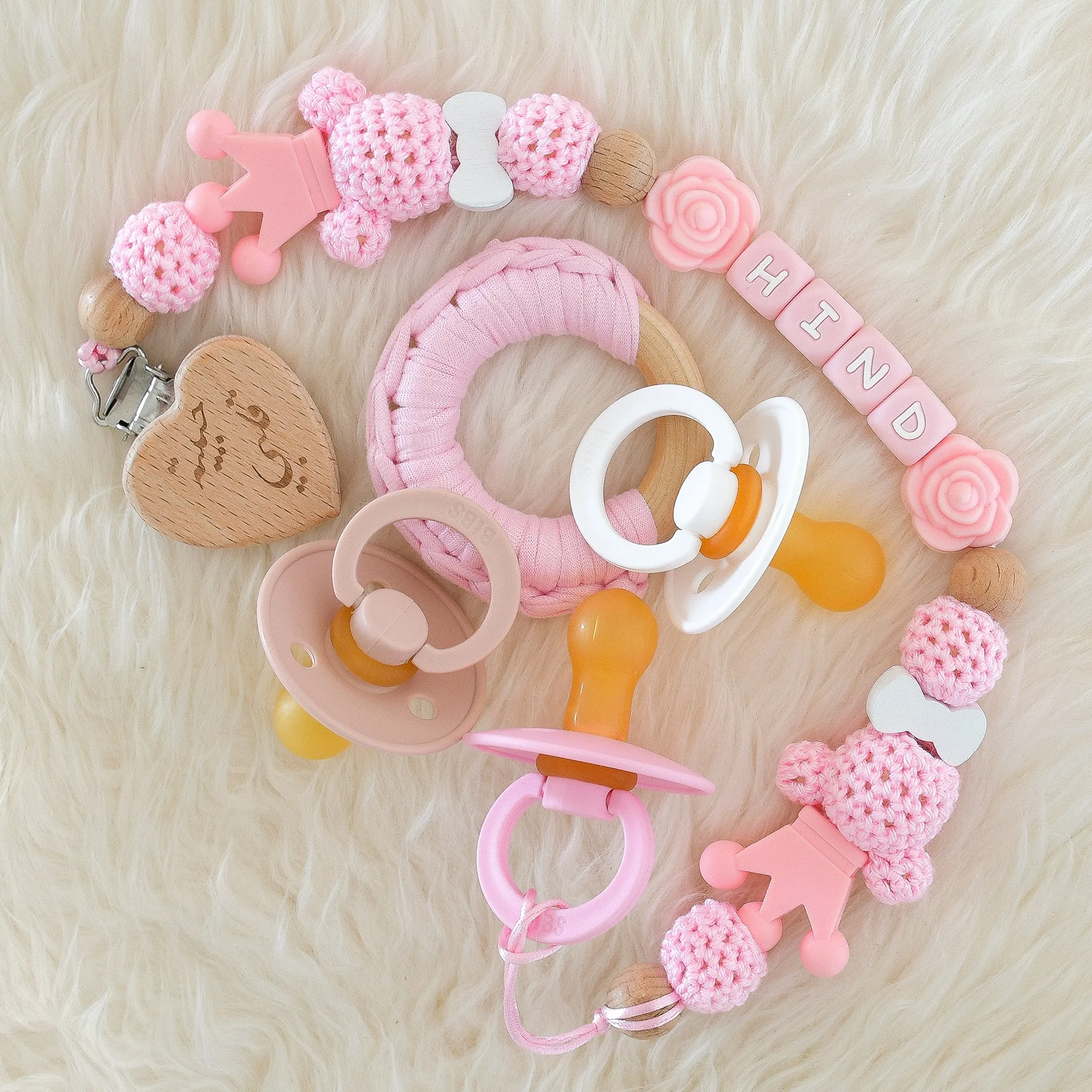 Personalised Pacifier Clip & BIBS Pacifiers