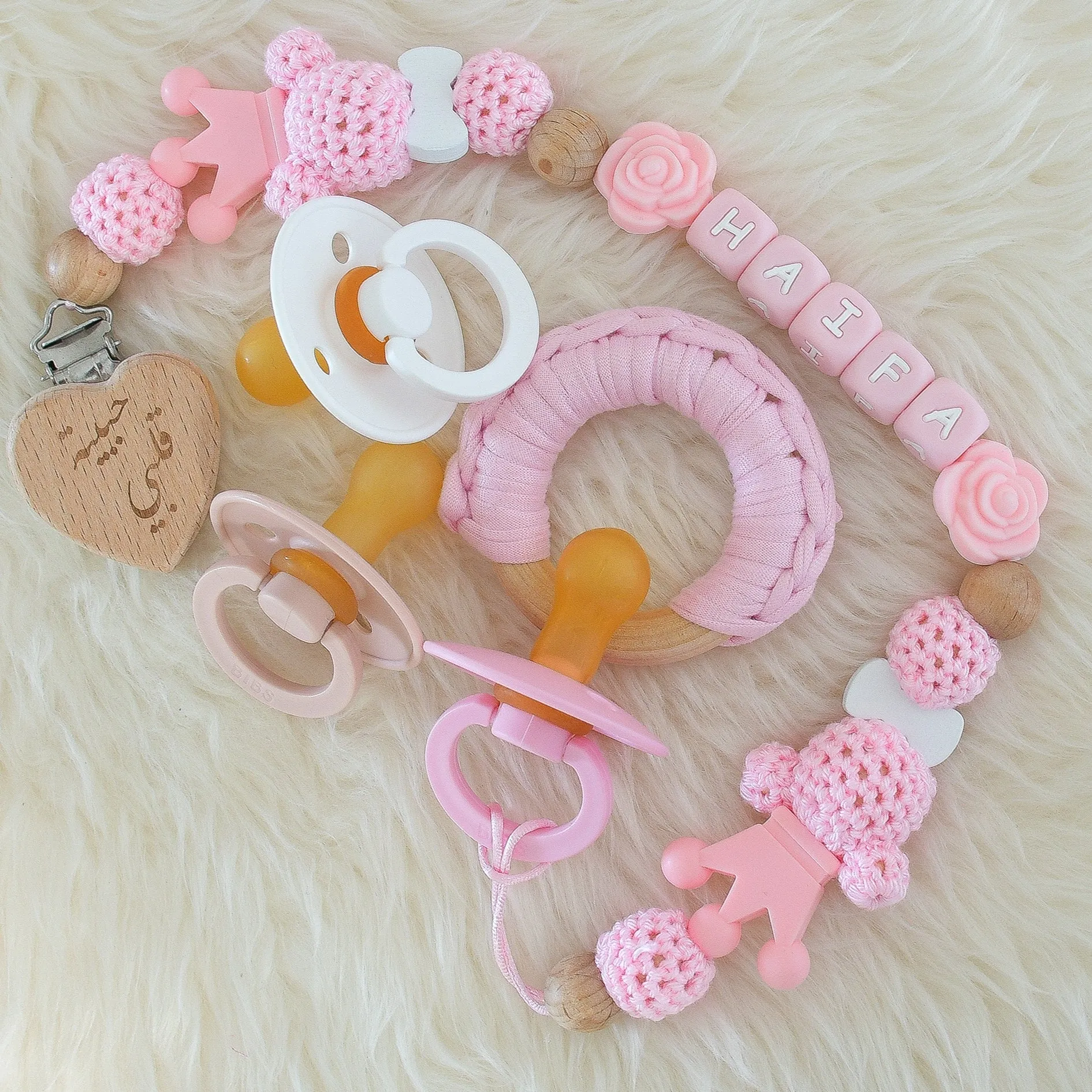 Personalised Pacifier Clip & BIBS Pacifiers