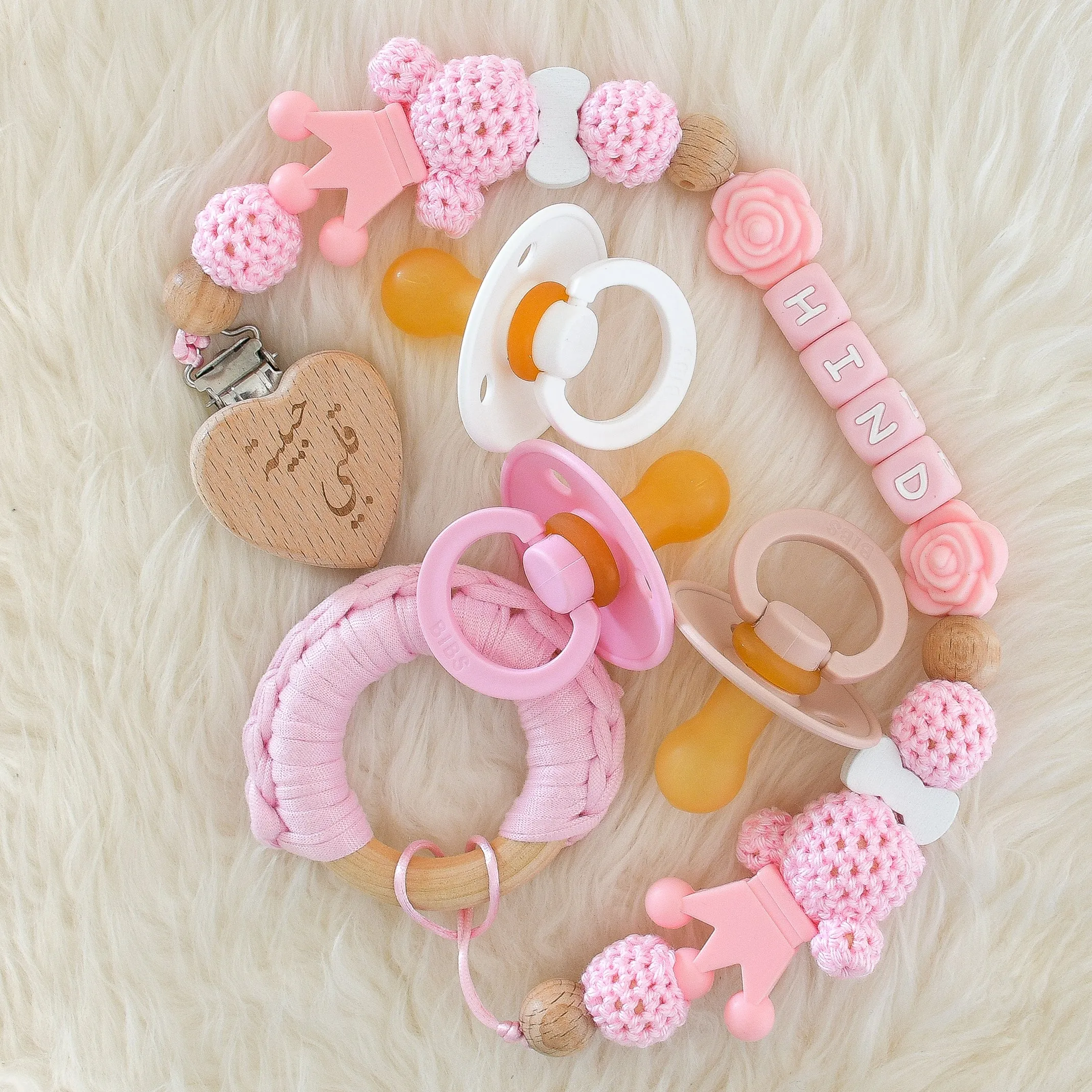 Personalised Pacifier Clip & BIBS Pacifiers