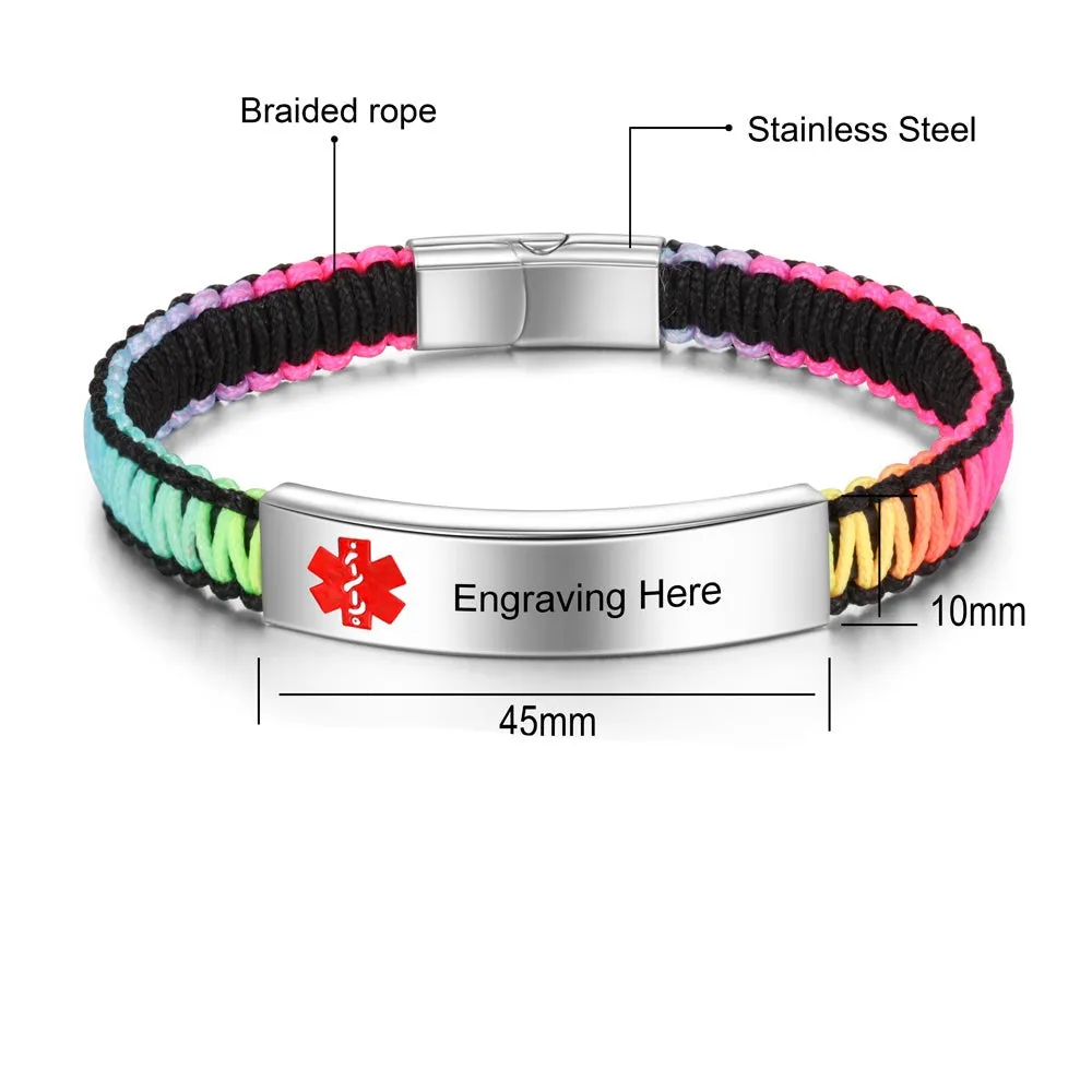 Personalized Medical Alert ID Bracelets For Women And Men