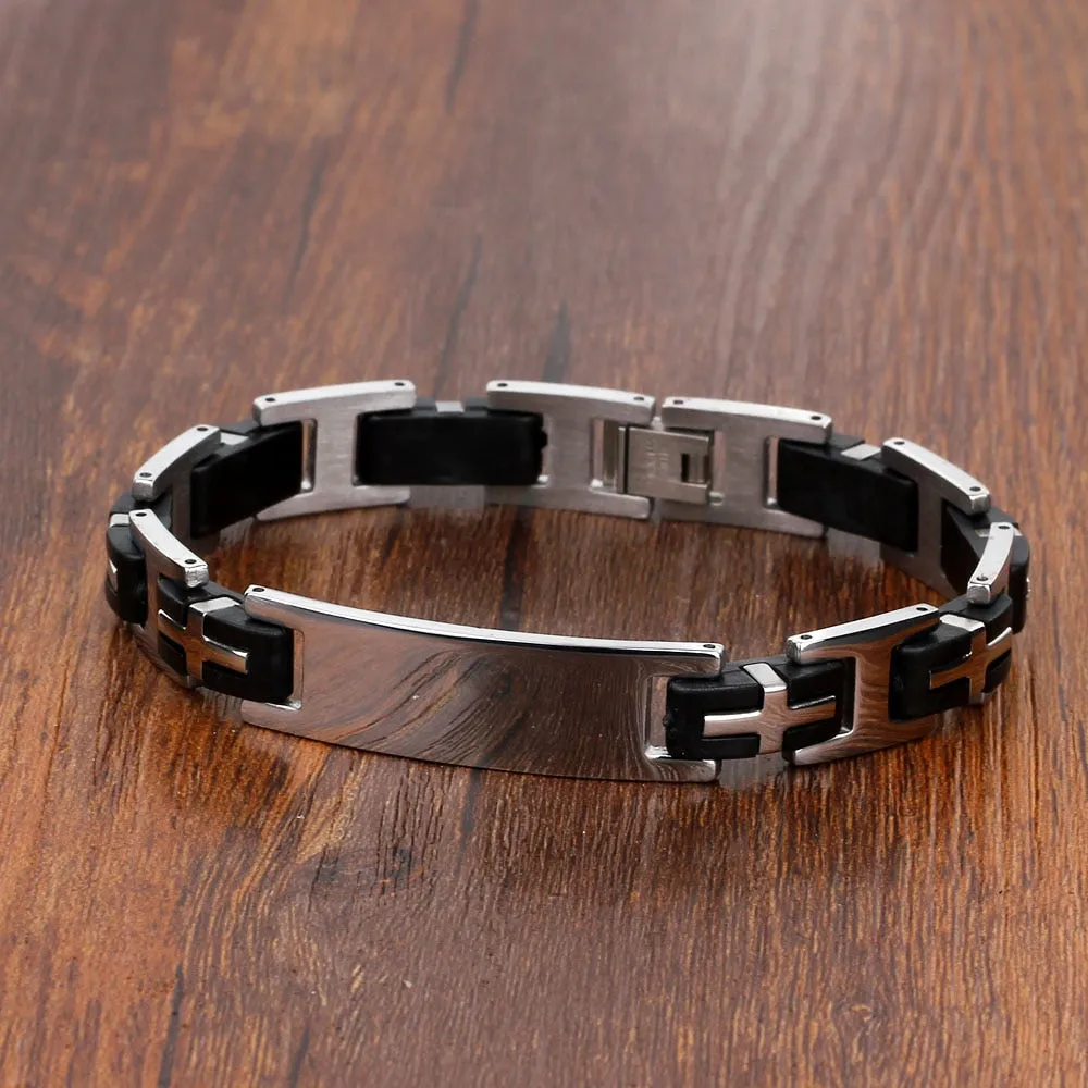 Personalized Stainless Steel Classic Biker Chain Design Bracelets