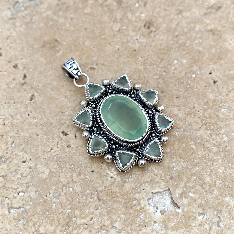 Prehnite Pendant - Dalia