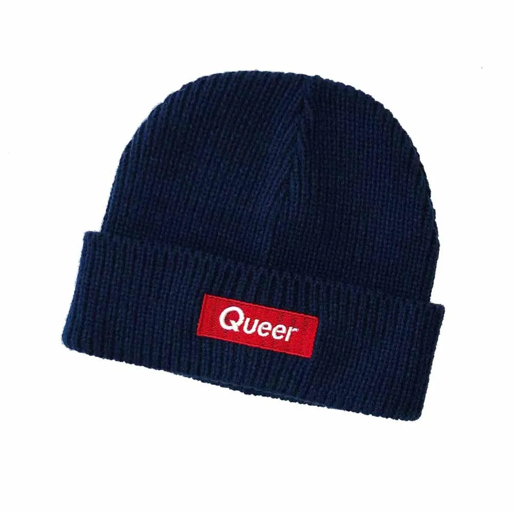 Queer Chunky Rib Knit Watch Cap supporting The Trevor Project