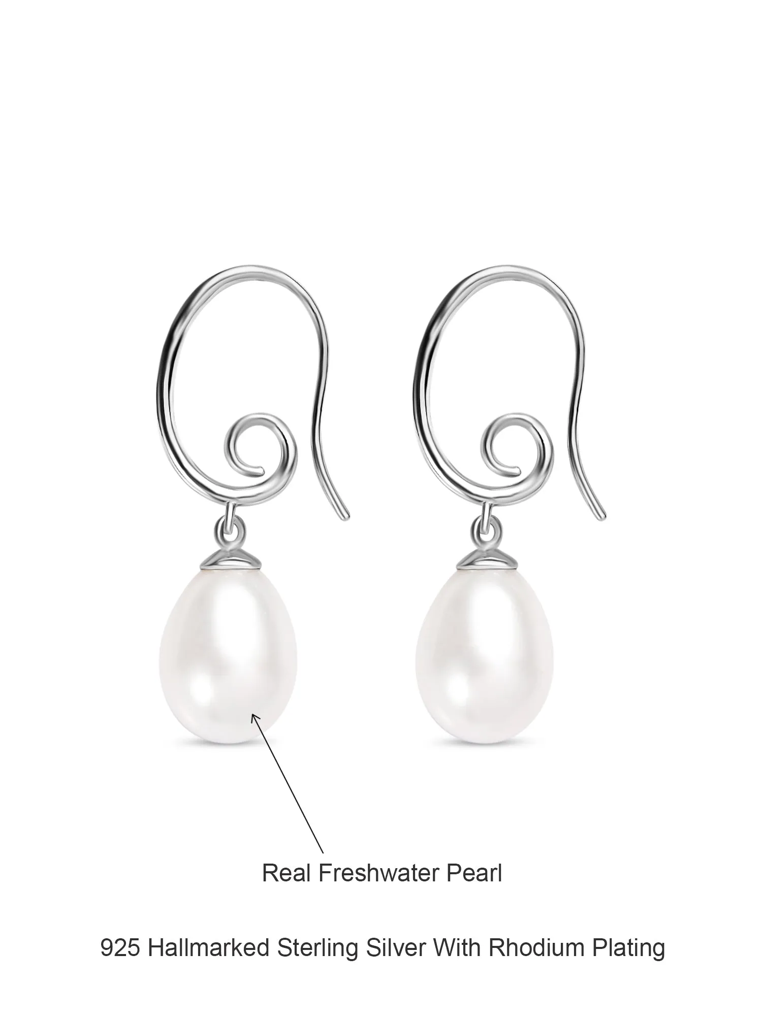 Real Pearl Drop Design Earrings