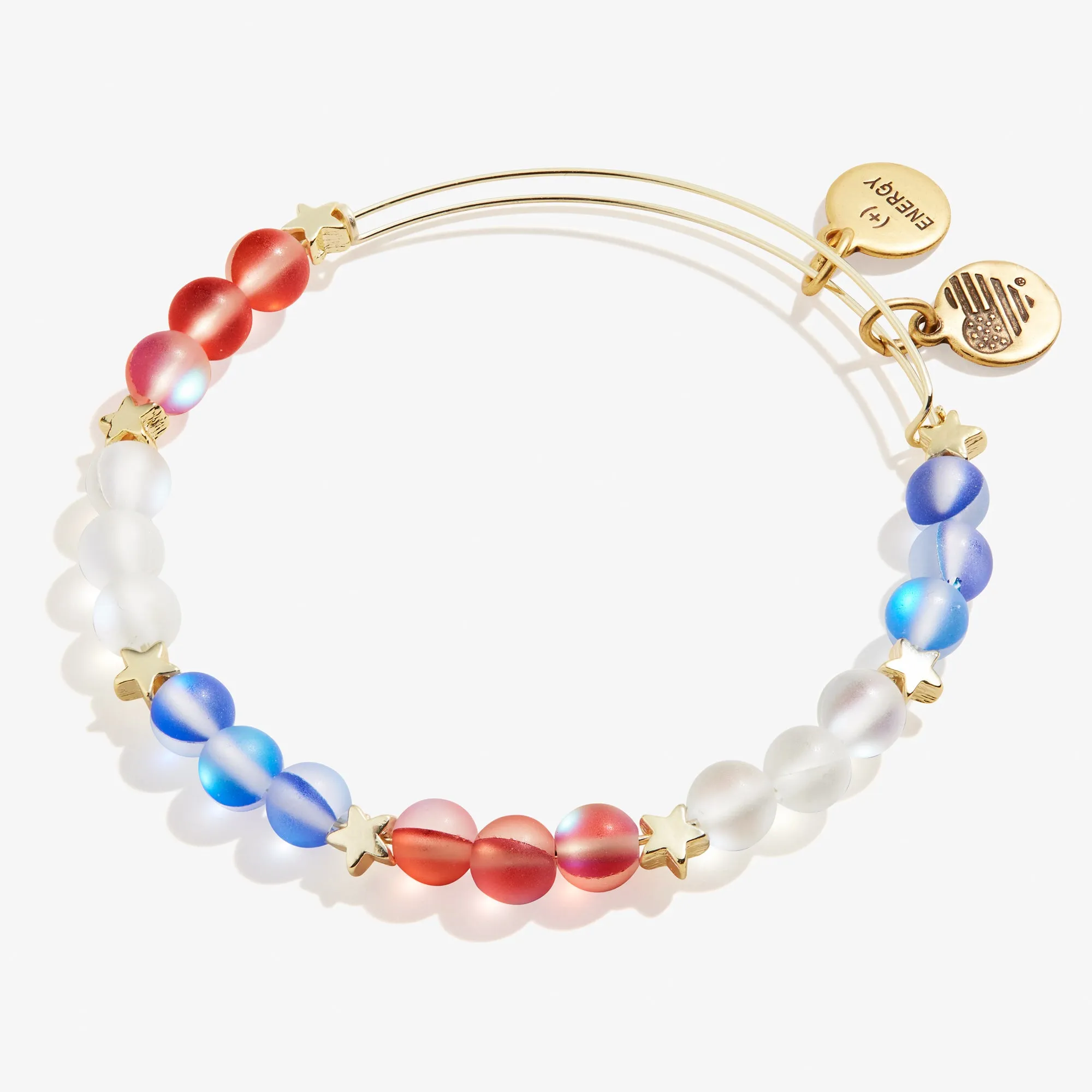 Red, White, and Blue Celebration Beaded Bangle