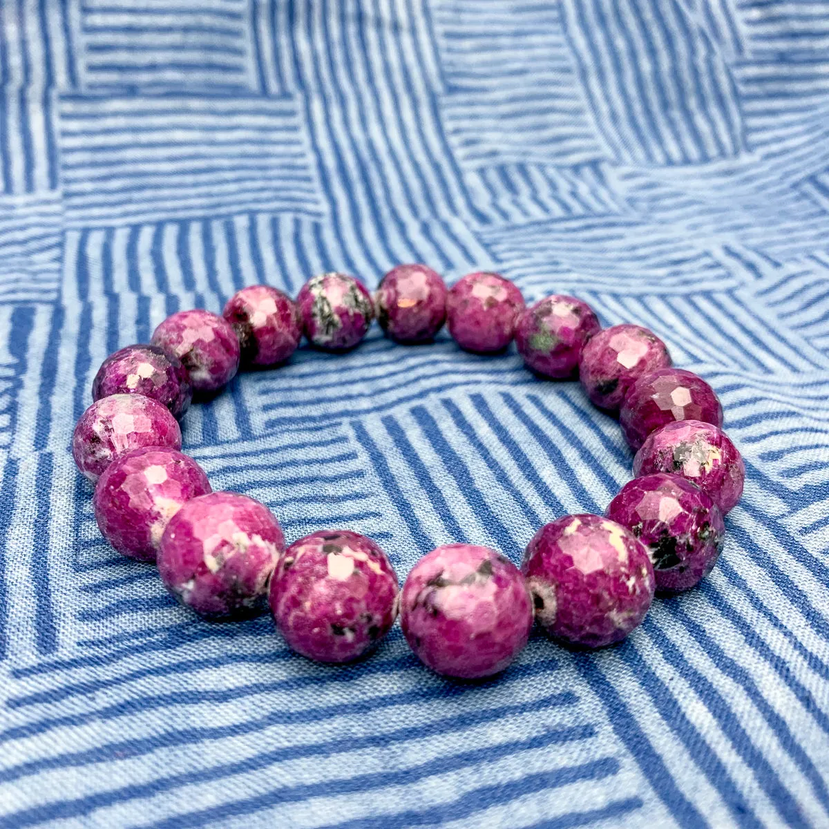 Ruby Zoisite Stretch Bracelets