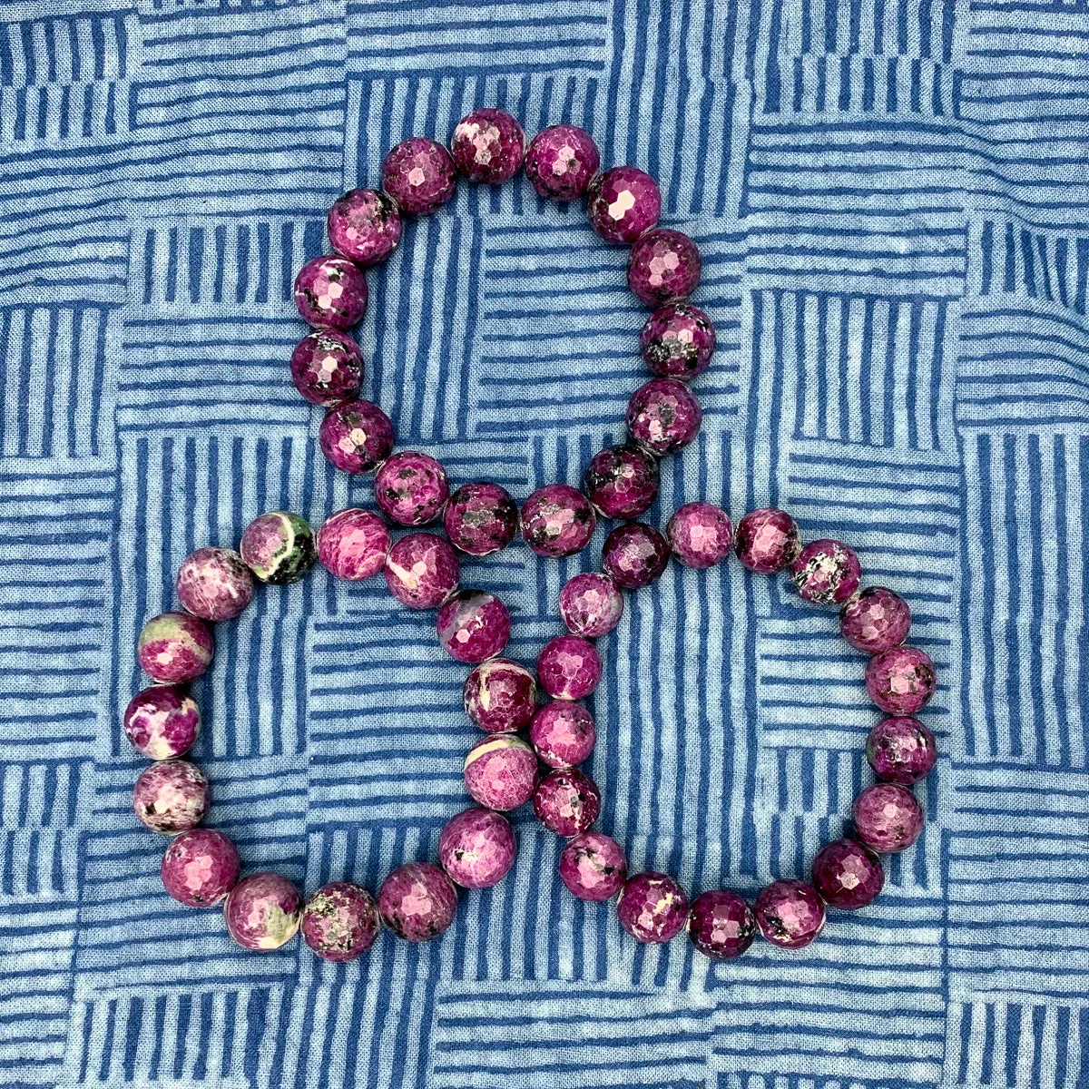 Ruby Zoisite Stretch Bracelets