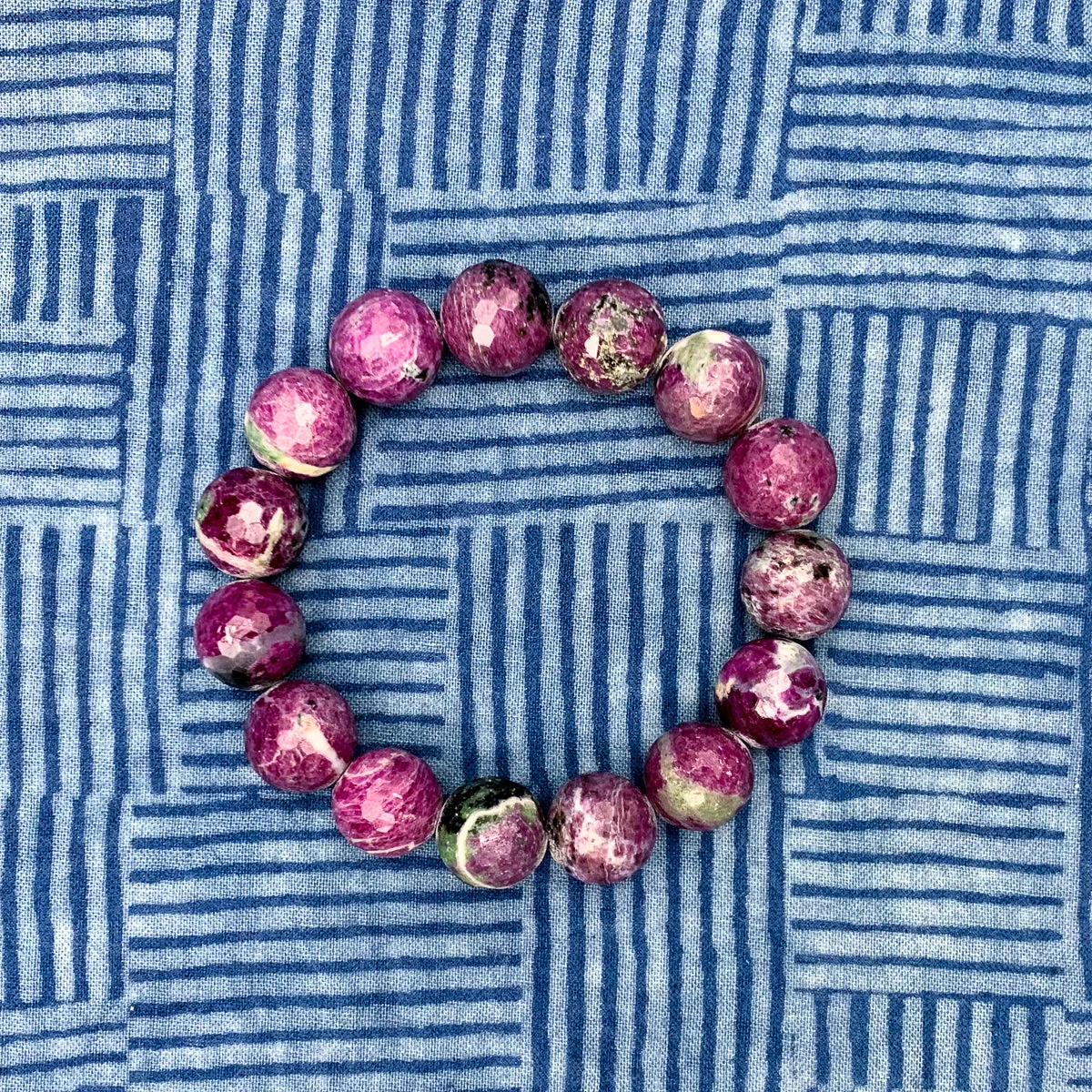 Ruby Zoisite Stretch Bracelets