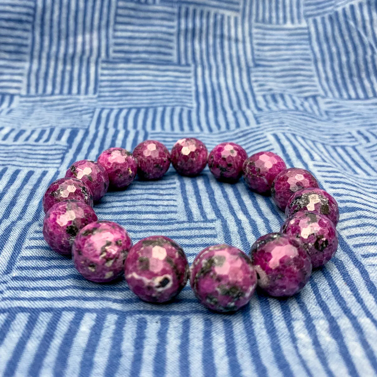 Ruby Zoisite Stretch Bracelets